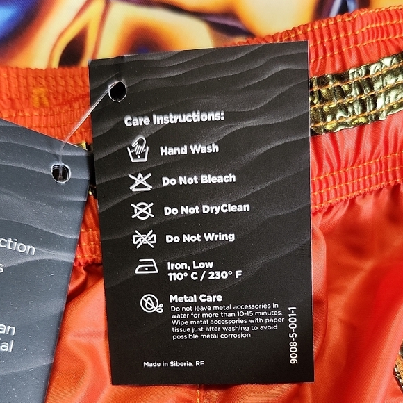 Vibrant Orange Men's Swim Trunks - Picture 11 of 12